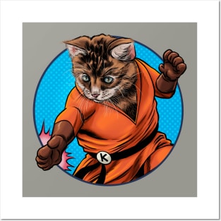 Karate kitten Posters and Art